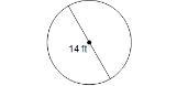 Find the area of this circle. Use your calculators value of pi. Round answers to the-example-1