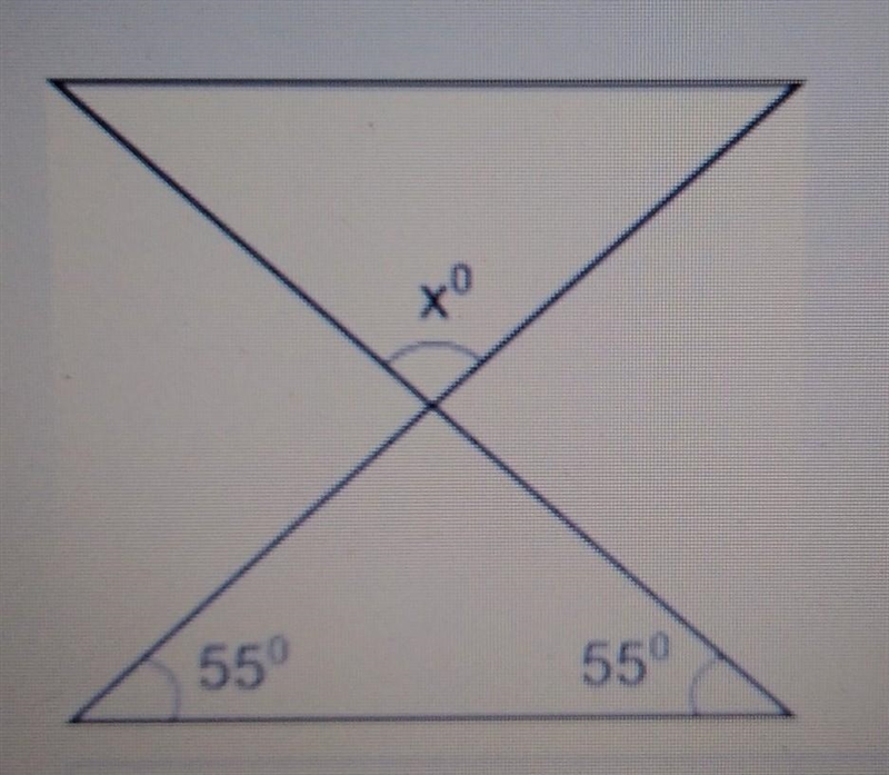 Find the measure of angle x in the figure below: 65 70 110 125​-example-1