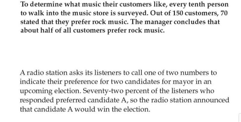 I need help!! Determine if these questions are valid conclusions for sampling or if-example-1