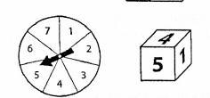 Ginger spins the spinner below and rolls the number cube. What is the probability-example-1