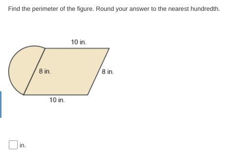 Find the perimeter of the figure. Round your answer to the nearest hundredth.-example-1