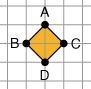 How can the figure below be changed so that it has exactly one lines of symmetry? Move-example-1