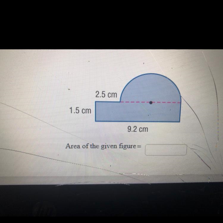 Find the area of the figure. Use 3.14-example-1