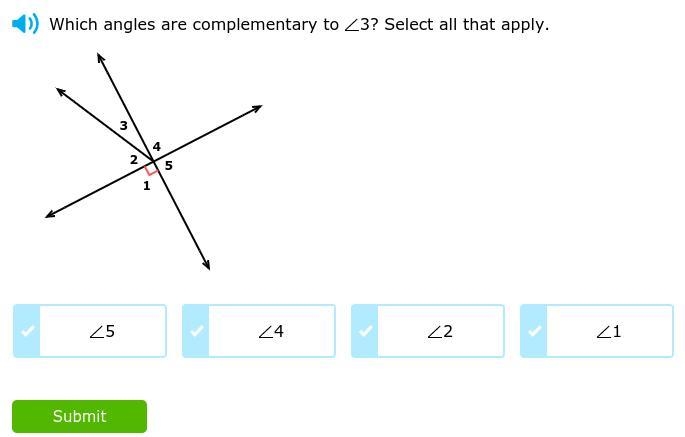 What angles are complementary to 3 ? select all that apply-example-1