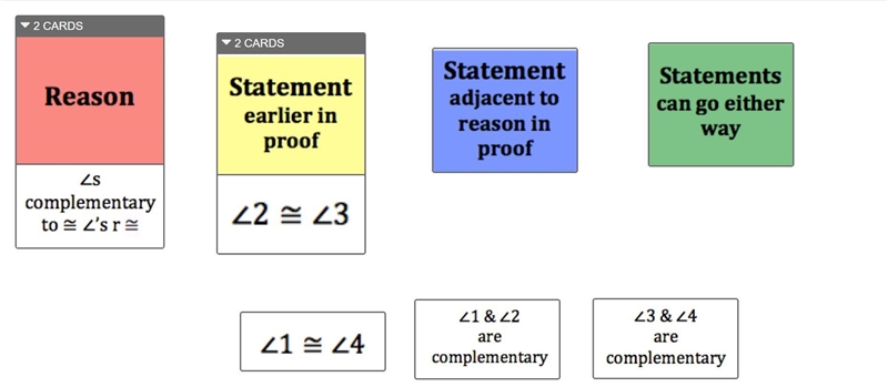 8th grade - geometry We're doing proofs and I have to "put the proof pieces together-example-1