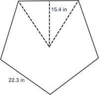 Calculate the area of the regular pentagon below.-example-1