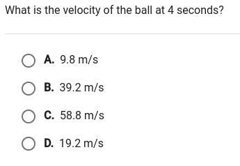 Change in v =9.8m/s 2 times t-example-1