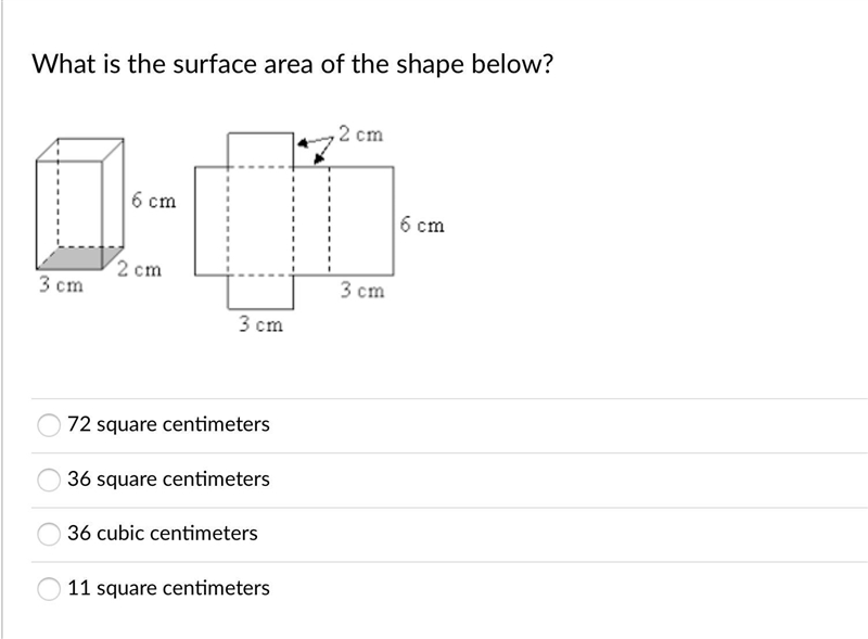 Help me! I am doing surface area just say a b c or d C:-example-1