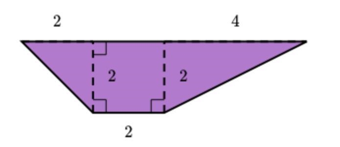 Find the area of the shape shown below.-example-1