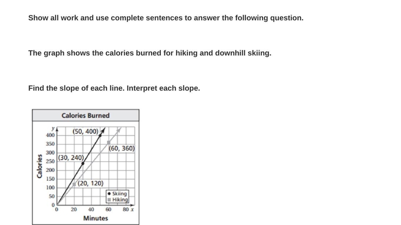 Show all work and use complete sentences to answer the following question. The graph-example-1