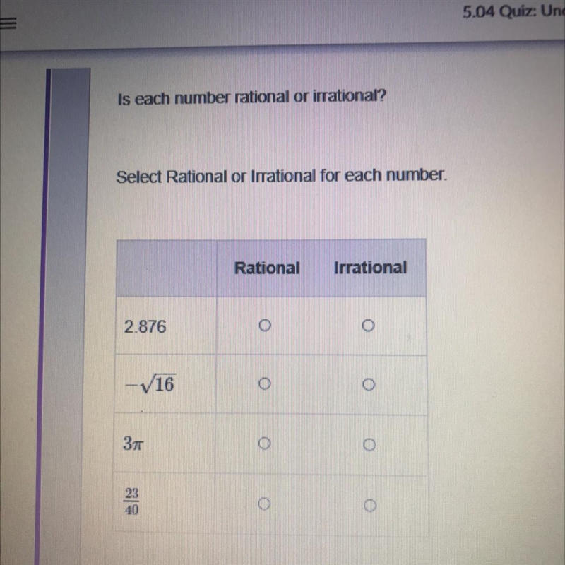 Which are Rational and irrational-example-1