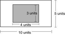 The figure below shows a shaded rectangular region inside a large rectangle: What-example-1