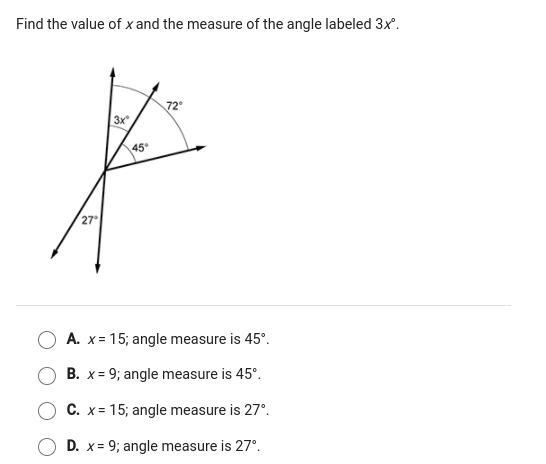 Ok, I was put in a class higher than my level, plz explain how to get the angle too-example-1