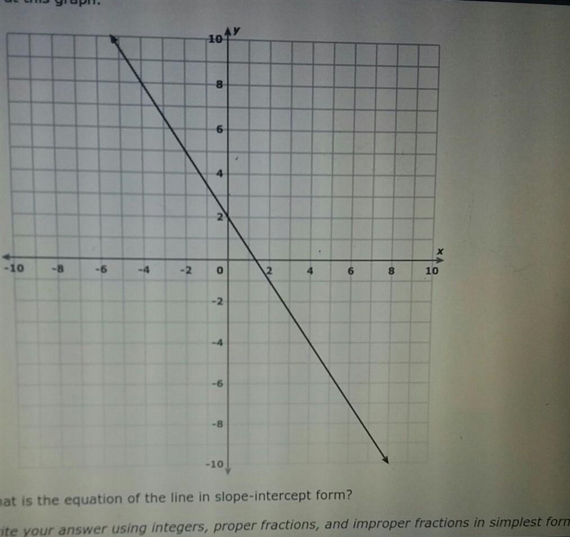 Write the equation of the line in slope-intercept form using y=mx+b​-example-1