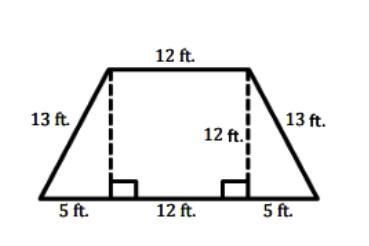 Calculate the area of each shape below. Figures are not drawn to scale.-example-1