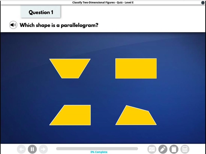 Which shape is a parallelogram?-example-1