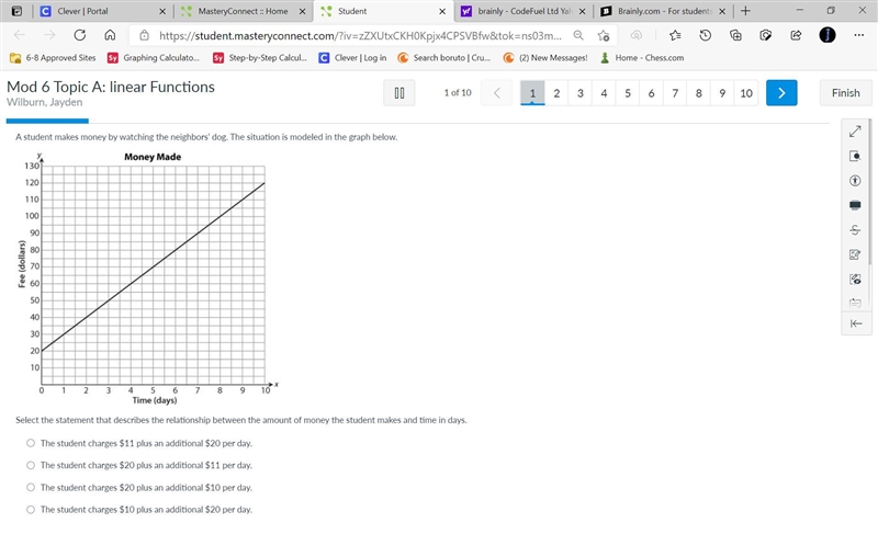 Select the statement that describes the relationship between the amount of money the-example-1