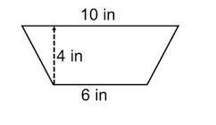 Find the area of the given trapezoid. A.120 sq in B.64 sq in C.32 sq in D.30 sq in-example-1