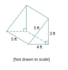 What is the surface area of the triangular prism? o 60 square feet o 72 square feet-example-1