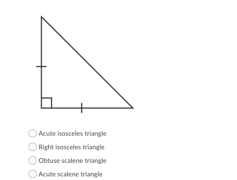 Use what you know about triangles to classify this triangle.-example-1