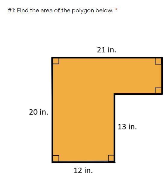 Find the area of the polygon below-example-1