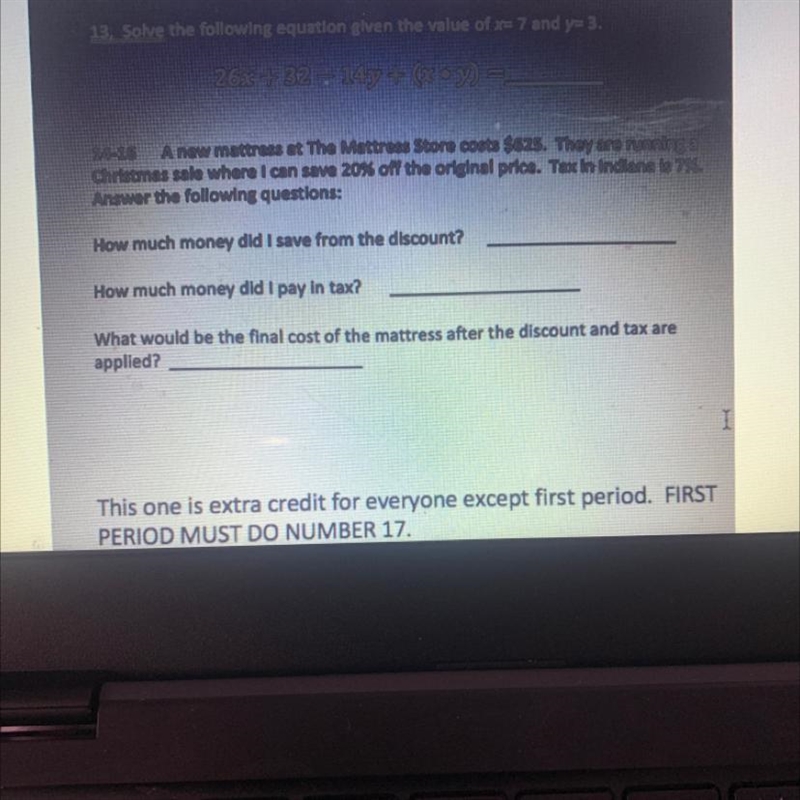 Can someone plzzzzzz help me with the second problem which is talking about mattress-example-1