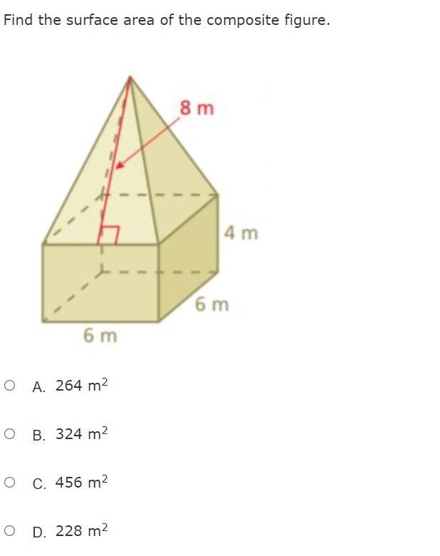 I NEED HELP FAST! find the surface area of the composite figure.-example-1