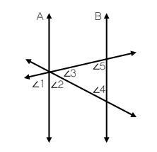 I need help In the figure, lines A and B are parallel Find the measure of angle 5 if-example-1