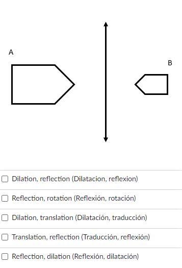 Image A is transformed to image B. Which of the following sequences of transformations-example-1