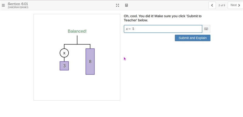 How does this equal 5? Please explain.-example-1