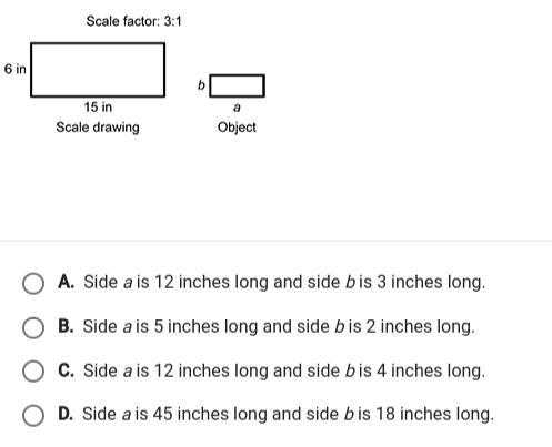 Use the given scale factor and the side lengths of the scale drawing to determine-example-1