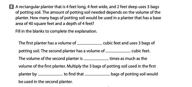 A rectangular planter that is 4 feet long, 4 feet wide, and 2 feet deep uses 3 bags-example-1