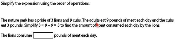 Simplify the expression using the order of operations. The nature park has a pride-example-1