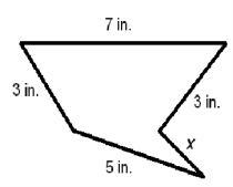 If the perimeter of this polygon is 20 in., what is the length of the missing side-example-1