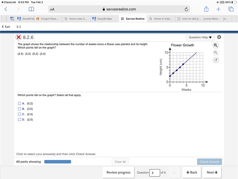 The graph shows the relationship between the number of weeks since a flower was planted-example-1