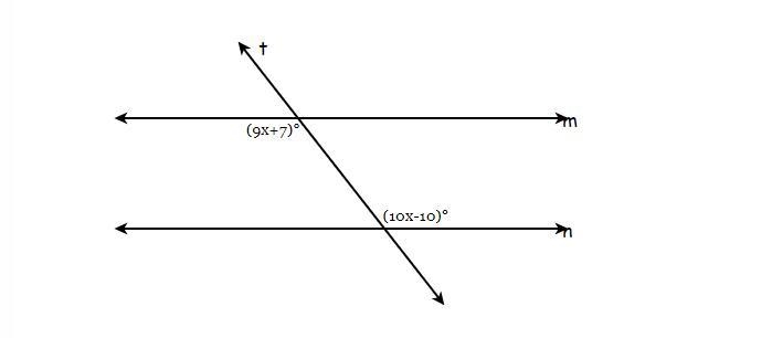 Given m∥n, find the value of x.-example-1