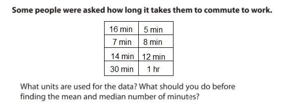 Help please. A Minutes are being used for the data, we must convert the hour to minutes-example-1