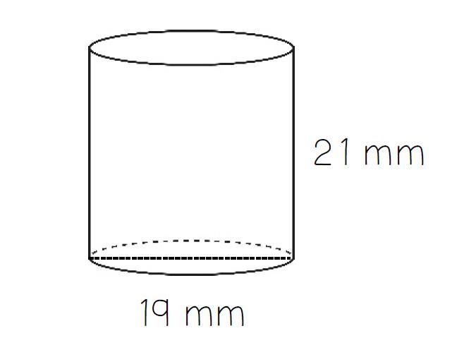 No link /pic just type pls. What is the height of the cylinder? A: 19 mm B: 21 mm-example-1