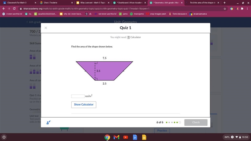 Find the area of the shape shown below... please-example-1