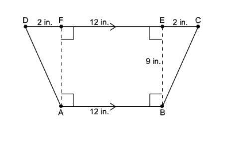 What is the area of this trapezoid? 50 in² 108 in² 126 in² 192 in²-example-1