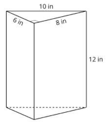 Part A. What is the volume of the prism, in cubic inches? Part B. What is the surface-example-1