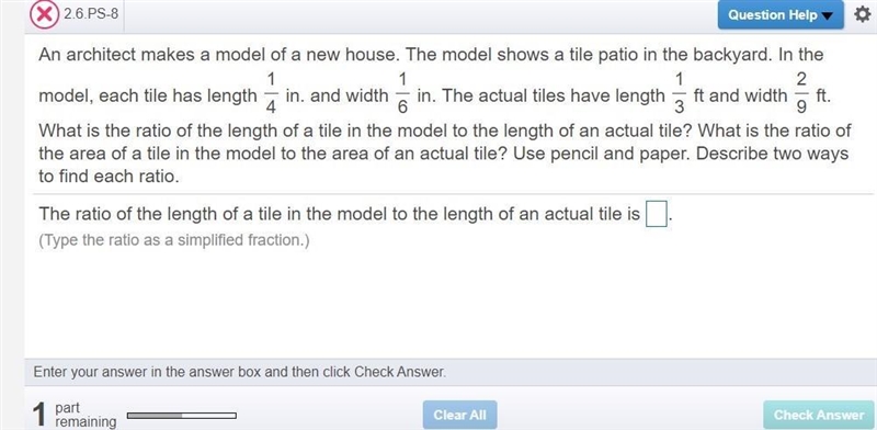 An architect makes a model of a new house. The model shows a tile patio in the backyard-example-1