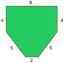 Find the area of the following figure if a line drawn from the side of length 8 to-example-1