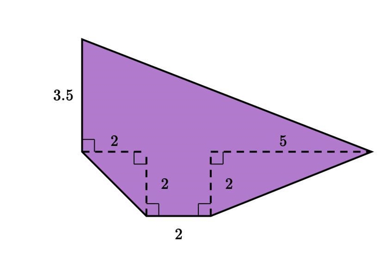 Find the area of the shape shown below.-example-1