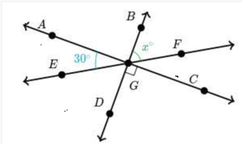 What is the measure of ∠x?-example-1