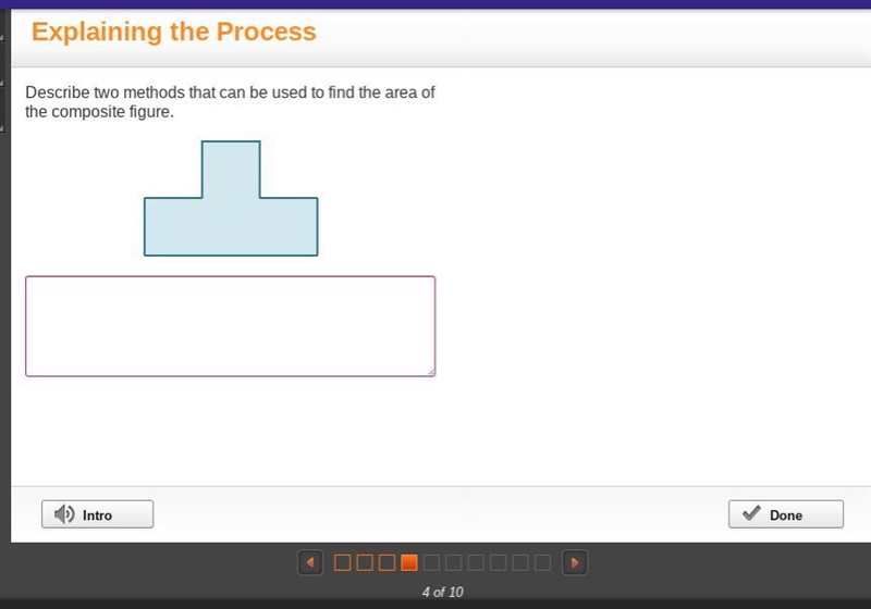 Describe two methods that can be used to find the area of the composite figure.-example-1