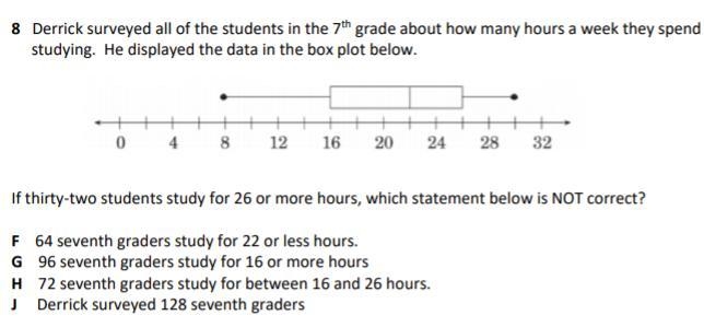 Derrick surveyed all of the students in the 7th grade about how many hours a week-example-1