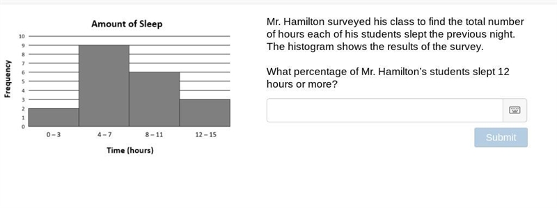 Mr. Hamilton surveyed his class to find the total number of hours each of his students-example-1