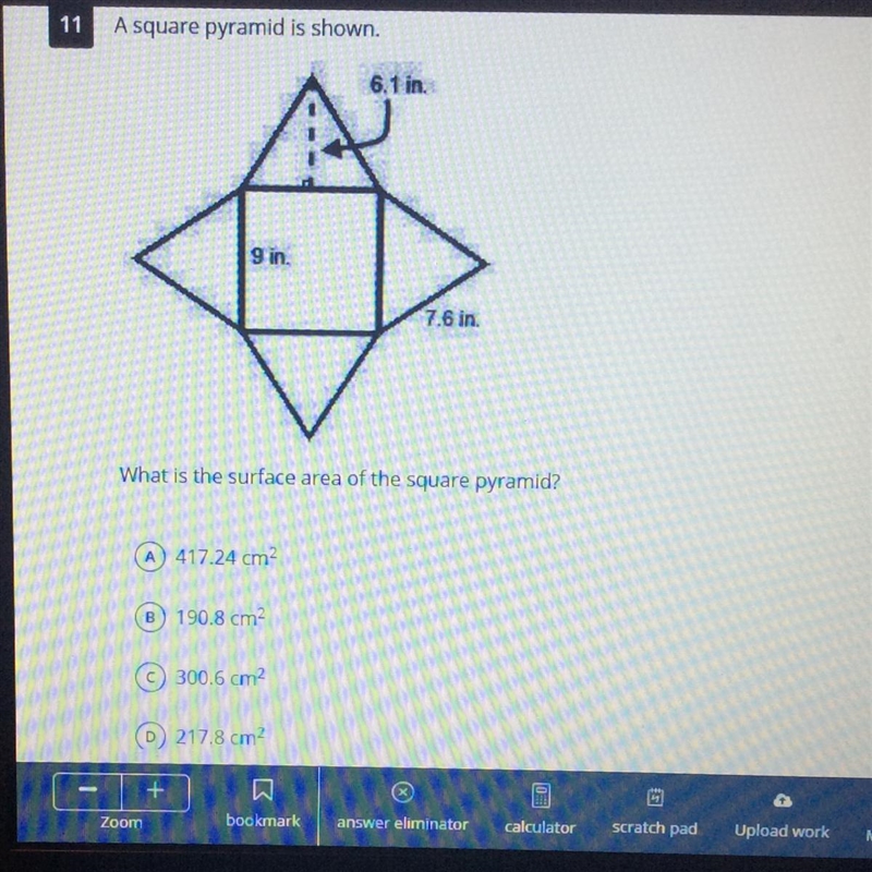 What is the surface area of the square pyramid?-example-1