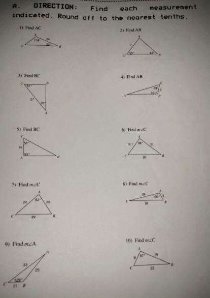 Help ASAP please Find the measure of the sides and angles below-example-1